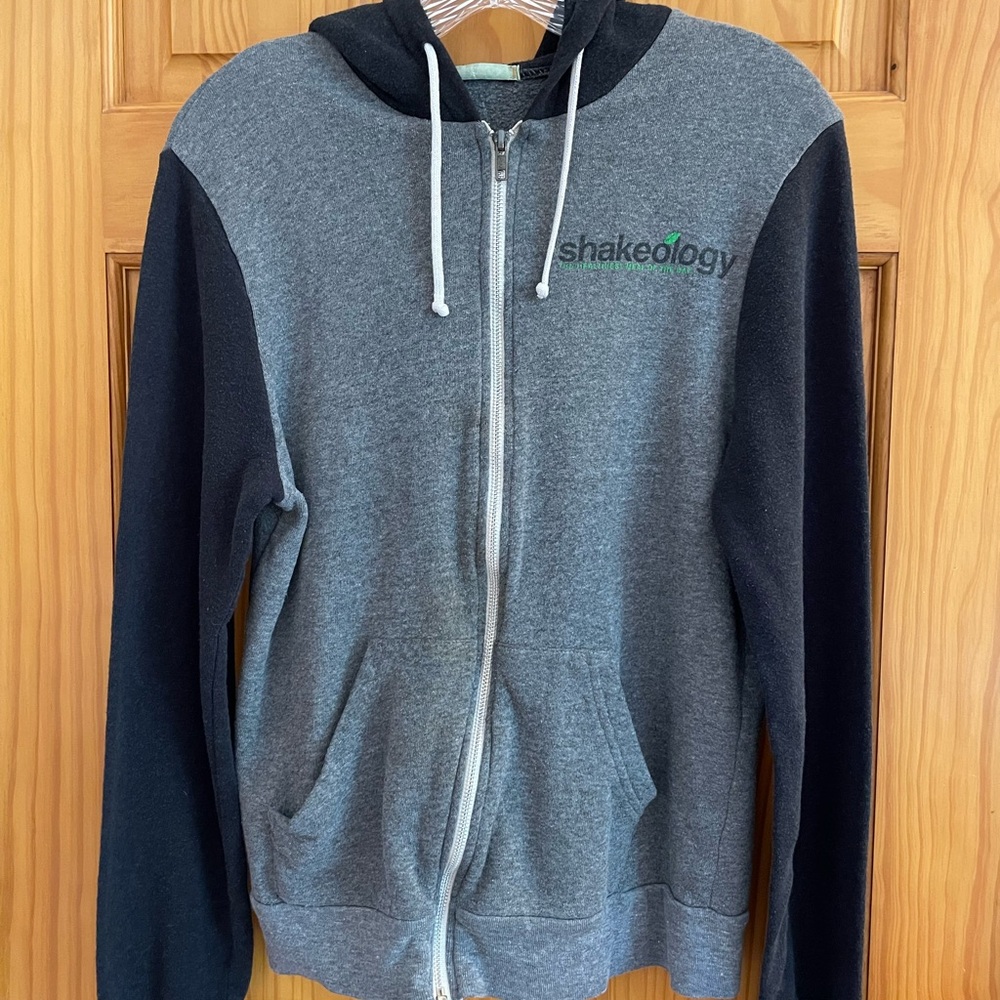 Gray and Black Shakeology Zip-Up Hoodie